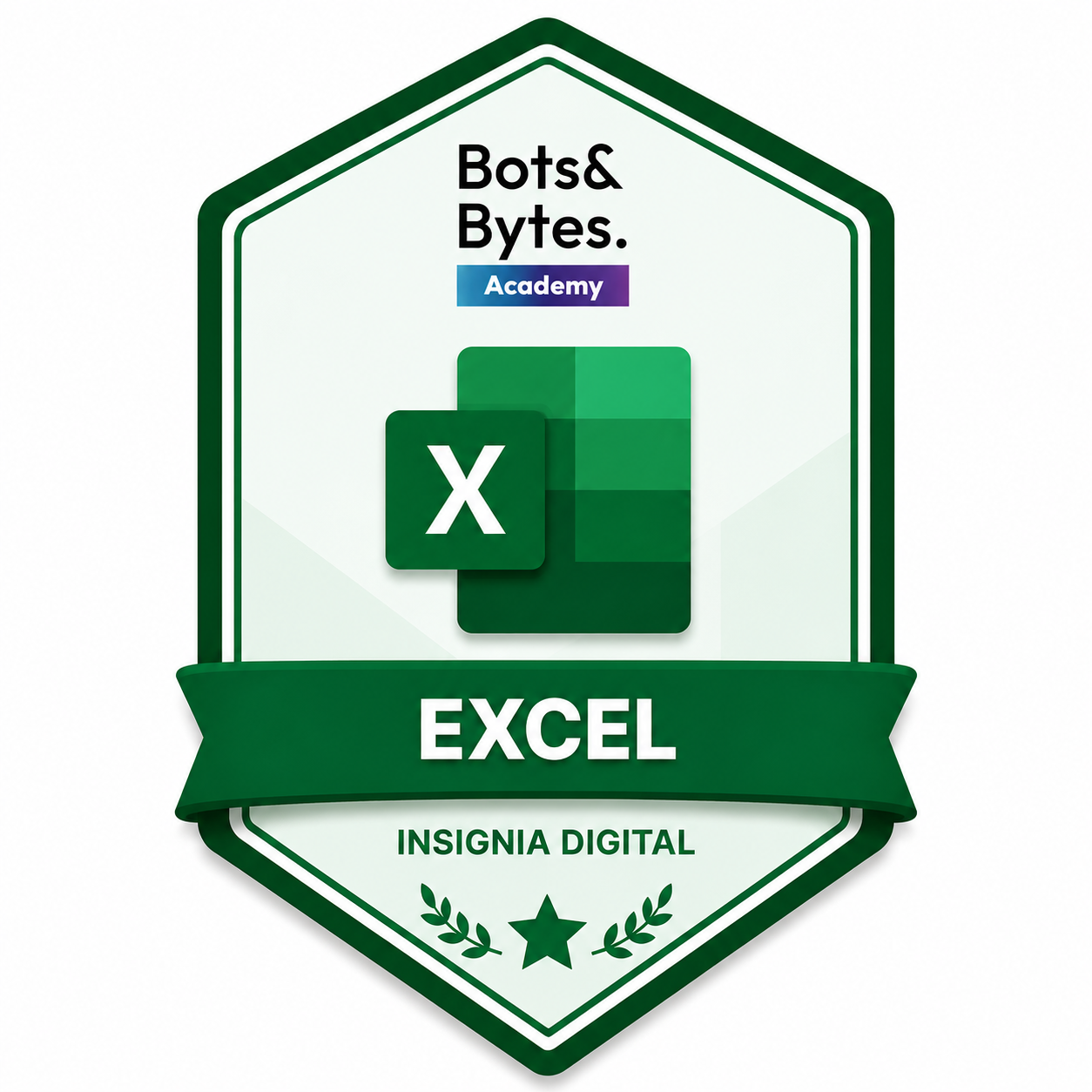 Insignia digital de Excel — Bots & Bytes Academy